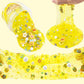 Lawoho Bear Clear Slime 300Ml, Yellow Clear Slime Kit For Girls Ages 8-12 With 9 Packs Slime Add-Ins, Slime For Kids Party Favors, Non Stick Slime Clay Toys Birthday Halloween Christmas Easter Gifts
