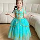 Axaxa Princess Jasmine Costume For Girls Arabian Princess Costume For Girls Dress Up Birthday Halloween Party With Accessories