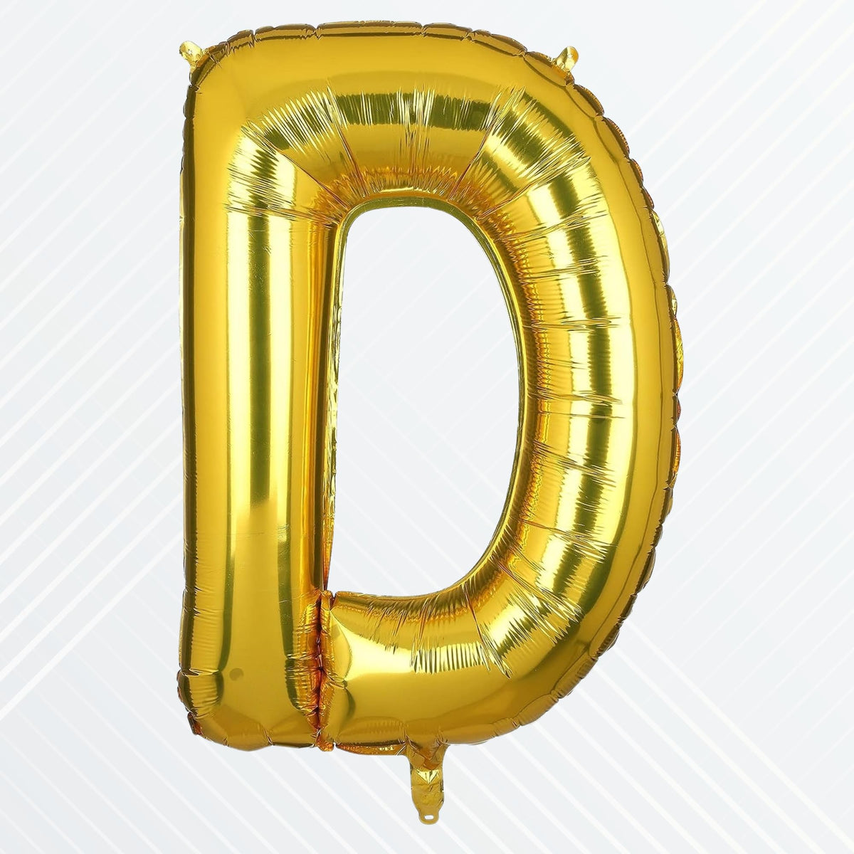 Flyloons Gold Alphabet Letter Foil Balloons for Name D Birthday Decoration Items, Anniversary, Baby Shower, Bachelorette, Weddin