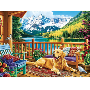 Puzzles for mature-themeds 500 Pieces  Jigsaw Puzzles 500 Pieces Dog Mountain Jigsaw Puzzle mature-themed Puzzles Recycled Cardboard Puzzle Game Family Activity Nights Birthday Gift Toy 20.5x15inch