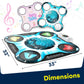 Kidzlane Light Up Dj Dance Mat For Kids - Bluetooth & Aux Compatible - 3 Fun Arcade Games With 5 Difficulty Levels - Detachable Discoball & Fairytail - Adjustable Volume - Ages 6+