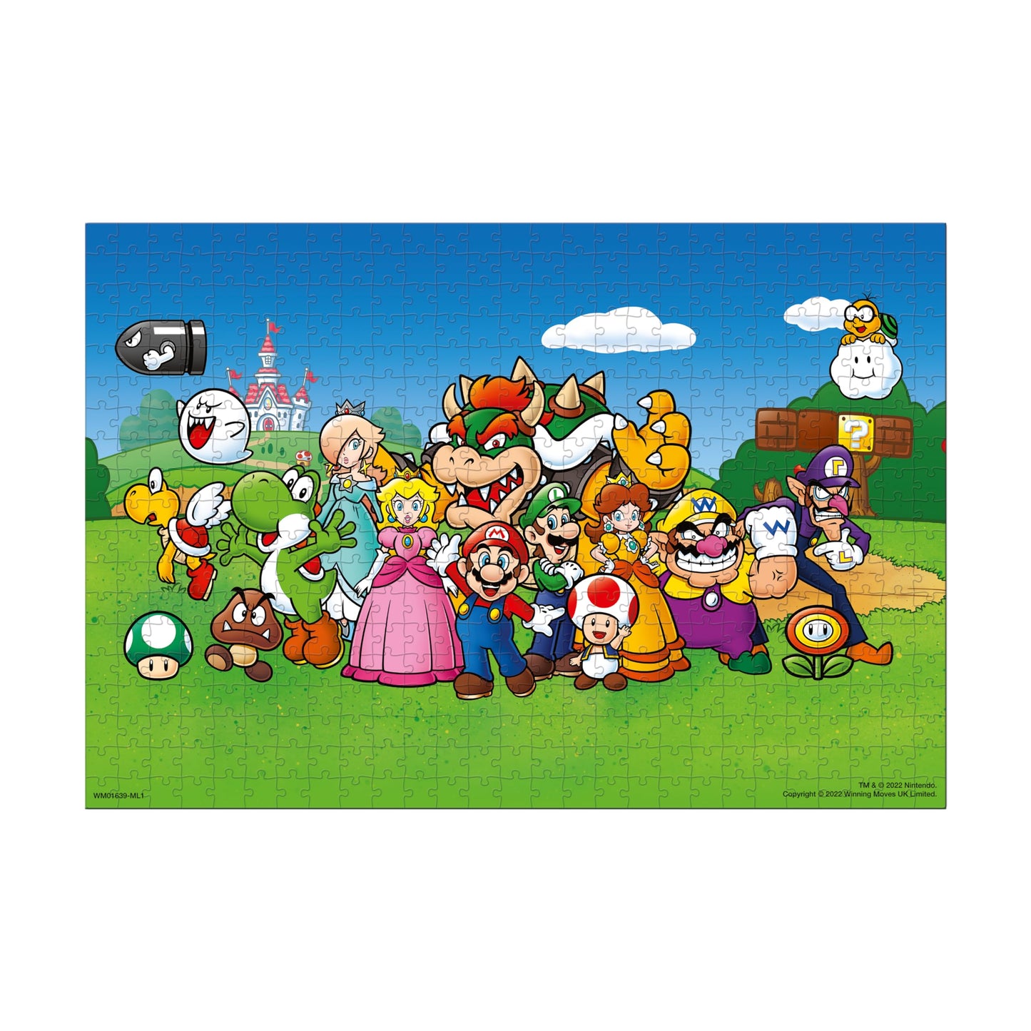 Winning Moves Super Mario And Friends 500 Piece Jigsaw Puzzle Game, Piece Together Mario, Luigi, Yoshi, Bowser And Toad, Gift And Toy For Ages 10 Plus