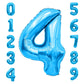 Number Balloon 40 Inch, Blue Number Balloons, Number 4 Balloons, Birthday Large Foil Blue Balloons, Birthday Party/Graduation/An