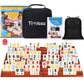 Timissu Rummy Cube 6-8 Players with 8 Wooden Racks 214 Large Number Rummy Tiles Travel Size Rummy Cube Game with Case 8 Players Travel Game Set for Fun Family Board Games