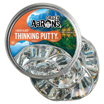 Crazy Aarons Thinking Putty - Liquid Glass - See-Through Putty for Kids and Adults in a 4 Tin - Creative and Endless Fun, Stres