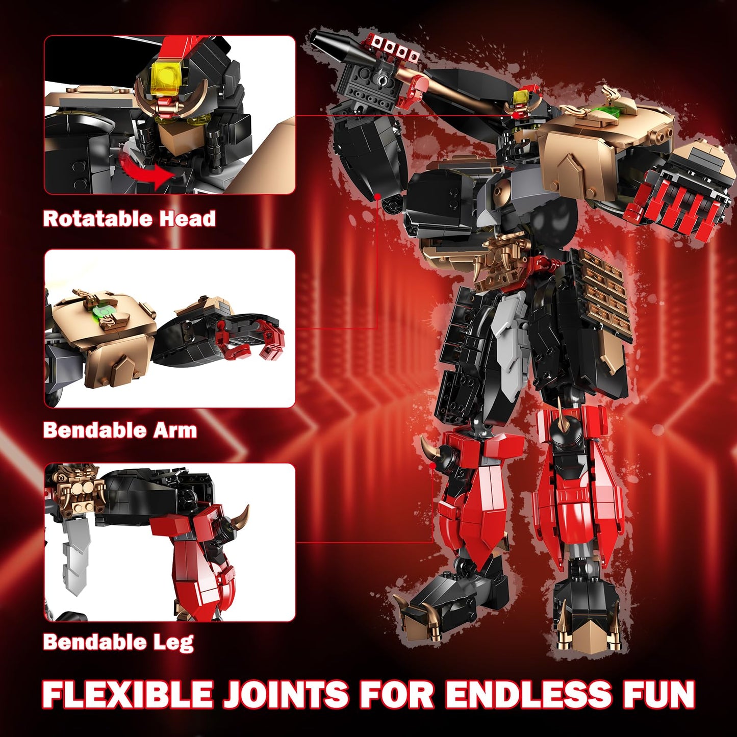 JMBricklayer Mech Sets Robot Building Blocks for mature-themeds 70127  Mechs decorative replica bladesman Assassin Action Figure Model Kits to Build  Cool Mech Decor Hero Figure Display  Gifts for Boys Girls mature-themed(920 Pieces)