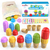 Ice Cream Color Sorting Toys For Toddlers, Montessori Counting Pretend Play Toys - 76 Pieces, Early Math Manipulatives Learning