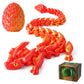 FYEFKJSA 3D Printed Dragon Eggs with Dragon Inside - 12Inch Articulated Fidget 3D Printed Animals  Interesting Decorative Gift  Easter Basket Essentials Stuffers (Laser Red)