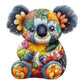 Wooden Puzzles For Adults, Wooden Jigsaw Puzzles For Adults Kids, Patchwork Koala Unique Shaped Wood Puzzles Adult, Creative Bir