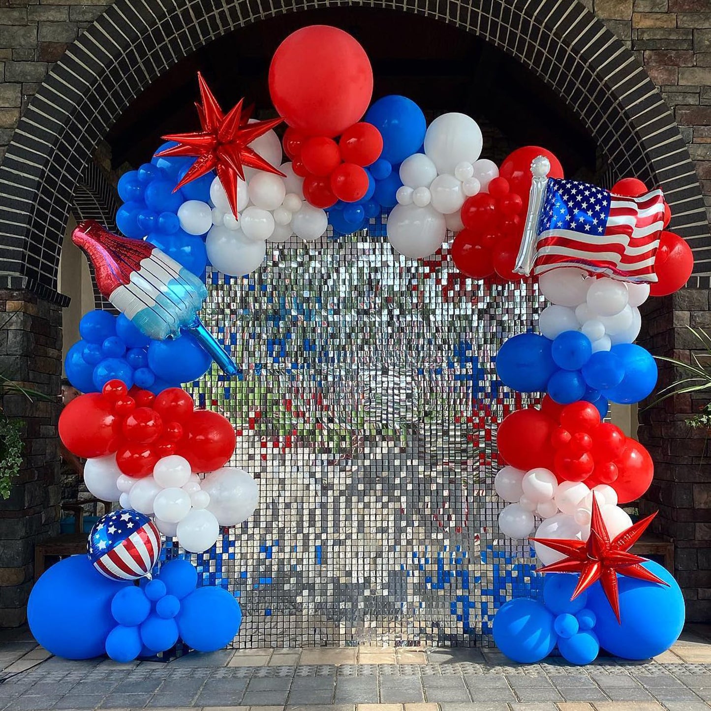 Red White And Blue Balloons, 12 Inch Red White Blue Balloons 4Th Of July Decorations Independence Day Decoration Red White Blue