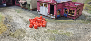 30x D6 Dice Pack | 10mm Classic Red Spot Six Sided Dice Set | for Classic and Professional Tabletop Dice Games | by Warlord Game