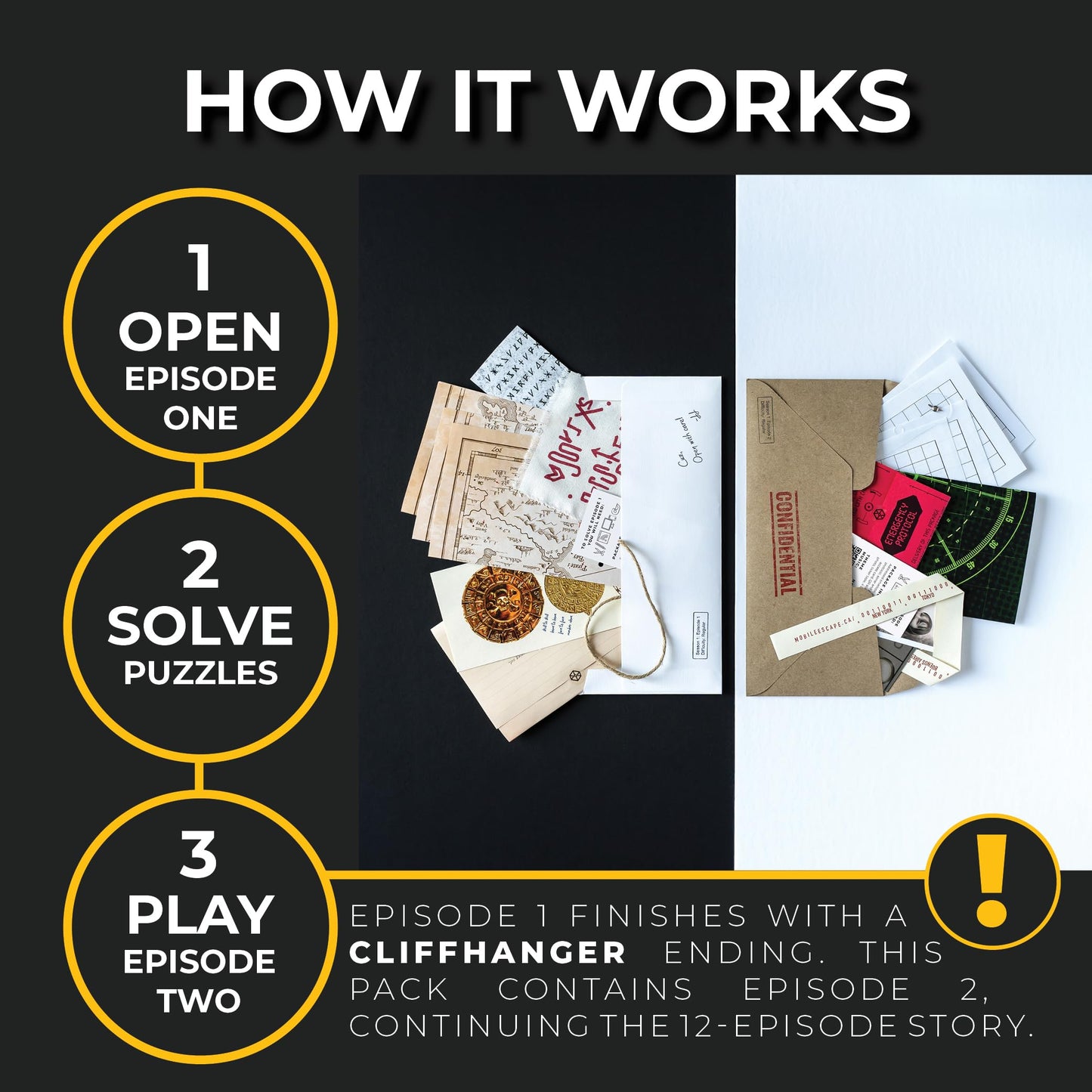 Escape Mail - Escape Room Kit for Family | Ages 15+, 1-4 Players | Mail Game | DIY Mystery for Adults & Teens - Standard - Episo