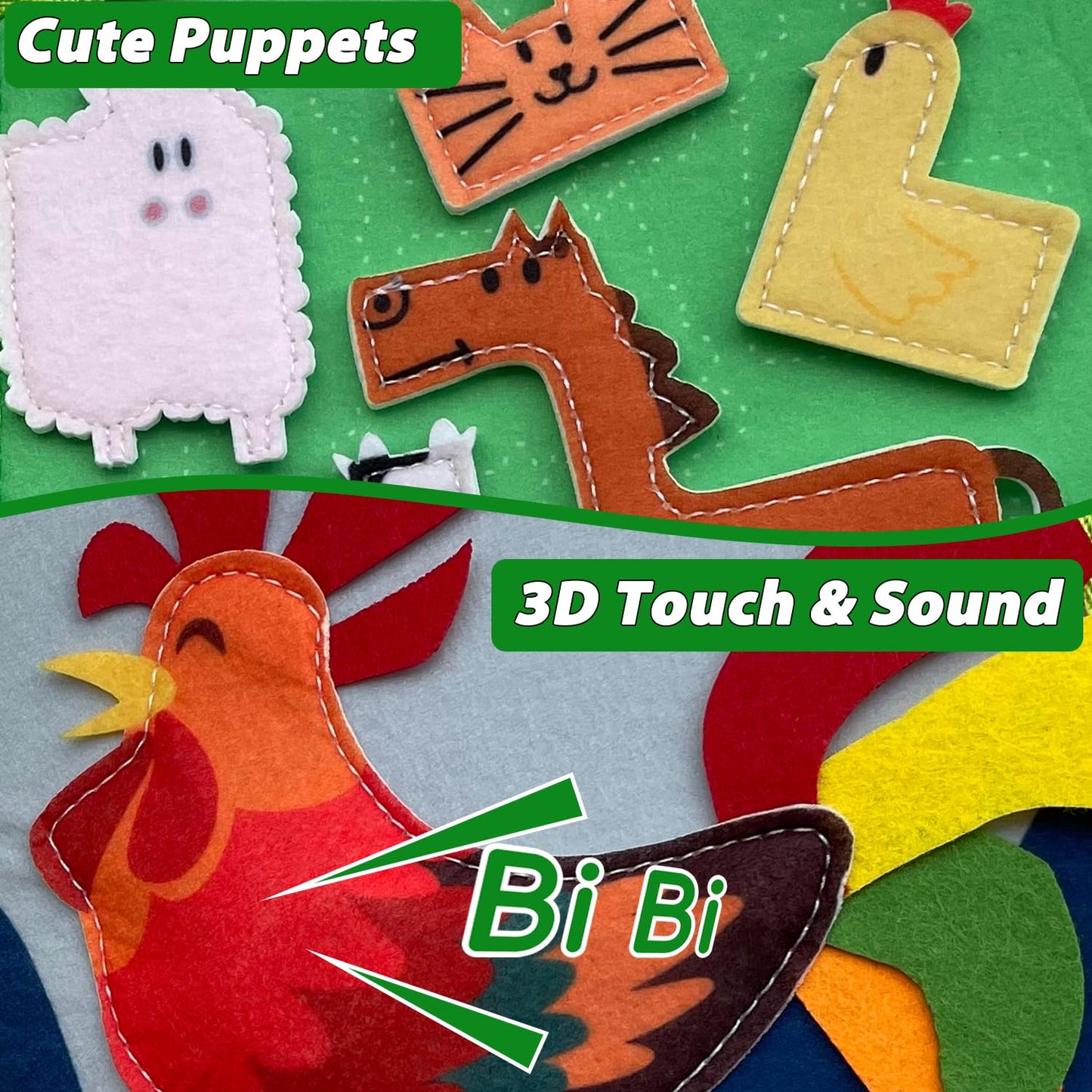 Cobelae Busy Book for Toddlers 1-3  Farm Quiet Activity Books for Toddlers 1 Year Old  Montessori Toys Preschool Early Educational Learning Air Travel Toy for Kids  Boys Girls Gift