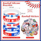Aoriher 194 Pcs Baseball Party Favor Set Sport Party Gift Bulk Baseball Goodie Bag Filler Mini Ball Toy Silicone Bracelet Tattoo