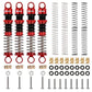 INJORA 45mm Shocks Aluminum Threaded Absorber Oil Damper for FMS FCX24 1/24 RC Crawler Upgrade(Red)
