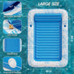 Jasonwell Inflatable Tanning Pool Lounger Float 4 in 1 Sun Tan Tub Sunbathing Lounge Raft Floatie Toys Water Filled Bed Mat Pad for Kids mature-themed Blow Up Kiddie Ball Pit Pool (XL)