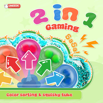 Uneede 2 In 1 Color Sorting Sensory Toys,Fine Motor Skills Fidget Toys,Color Matching Toy Toddler Sensory Toys For Kids With Aut