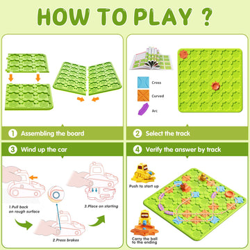 Brain Stem Activity Logic Kits, Board Teaser Games & Puzzles Toys With 200+ Challenges, 4 Difficulty Levels For Kids Ages 3-10,