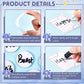 Teling 24 Pcs Reusable Cards Multifunctional Tokens Dry Erase Cards White Blank Flash Cards Erasable Index Cards, 24 White Erasable Plastic Counters Gaming Tokens Discs And 5 Marker Pens For Game