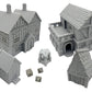 Paintable Tabletop Miniature Little Town Building Terrains Compatible with RPG War Games - 18mm Scale Dioramas Building Set Scen