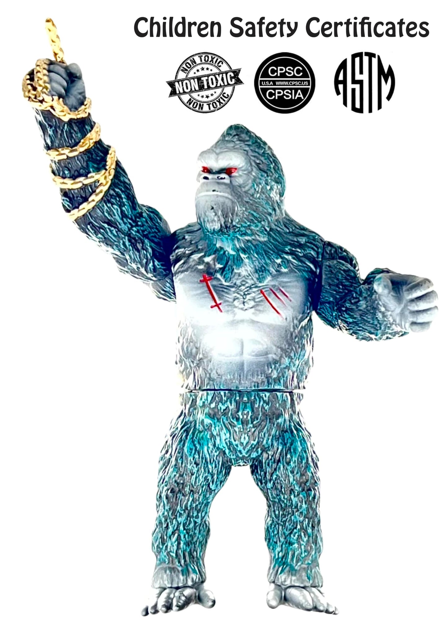 Twcare King Kong Vs Godzilla Action Figure Fight Mode Gorilla Ape Solid Wild Movie Series, Travel Bag