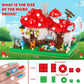 Vziimo Mushroom House Building Set, Creative Mushroom Garden Model Kits For Adults, 1346Pcs Micro Bricks Collectible Ideals Gift