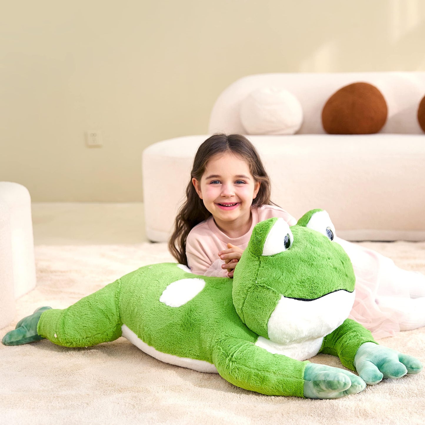 IKASA Giant Frog Stuffed Animal Plush Toy  30 Large Frogs Cute Plushie Toys for Kids Girls Boys