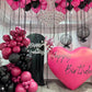 GaesQae Giant Hot Pink Heart Foil Balloons - 63 Inch Mylar Balloons for Mother's Day, Valentine's Day, Weddings, Birthdays, Anniversaries