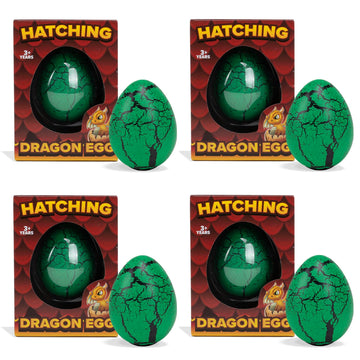 Class Collections Surprise Growing Dragon Hatch Egg Kids Novelty Toy - Pack Of 4, Green