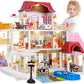 Tuzt Doll House For Girls Toddler Toys With 4 Doll Toy Figure, Pool Slide, Elevator, Furniture, Pretend Play Dream Dollhouse Pla