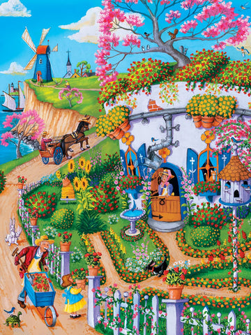 MasterPieces Town & Country - Ms. Potts Cottage 300pc Ezgrip Puzzle - Jigsaw Puzzle with Vibrant Artwork and Durable Pieces - Fun Family Activity  Brain Challenge  and Educational Entertainment