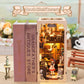 Fsolis Book Nook Kit, Diy Miniature House Kit Wooden Puzzle Booknook For Adults Decorative Bookend Bookshelf Alley Bookcase Deco