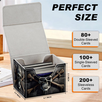 Card Game Storage Box TCG Deck Box MTG Card Box Organizer Trading Card Case Commander Deck Box TCG Card Storage Box Magnetic Clo