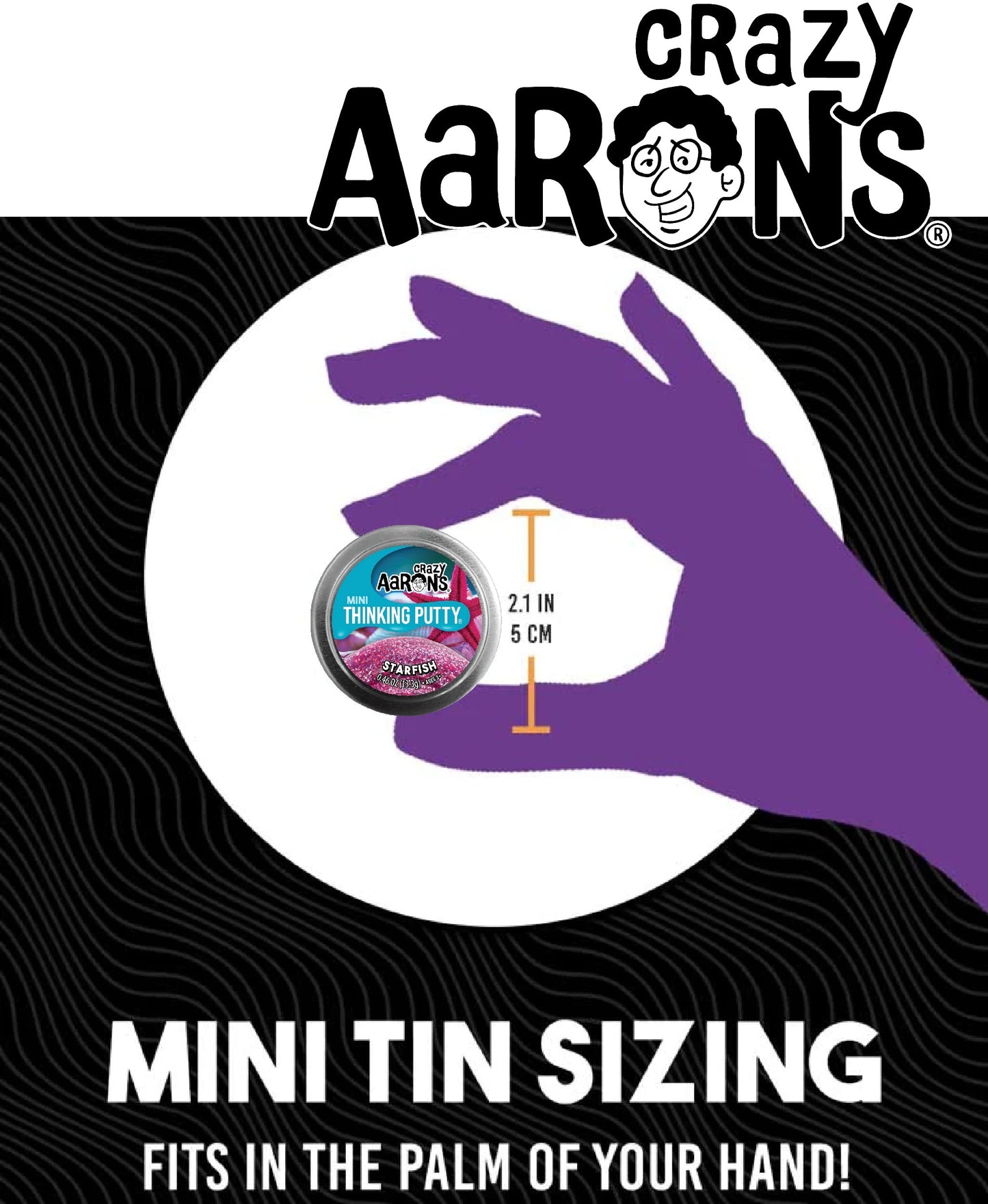 Crazy Aaron'S Putty Mini Tins Mystical Crystal, Ukulele, Starfish & Rose Gold Gift Set Bundle - 4 Pack (13.3G Each)