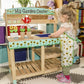 Svan Wooden Toy Gardening Center Indoor Playset - 22 Pc Garden Stand Set W Flowers, Seed Packets, Pots, Shovel Rake Apron Watering Pot- Great Interactive & Fun Pretend Playtime, Gift For Boys Girls