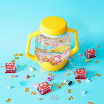 Glo Pals Sensory Play Pack Bundle With Sensory Play Jar, Red Sammy Light-Up Cubes, & Fun Fillers (Easy As Abc)