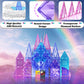 Sktmyy Magnetic Tiles,114Pcs 3D Diamond Princess Ice Castle, Magnet Tiles For Kids Age 3-5 4-8,Stem Educational Toys For Girls K