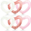 Octaday 6 Pack Inflatable Glitter Heart Pool Float Blow Up Heart Shaped Swimming Tube For Adults Bachelorette Party Summer Beach