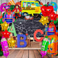 20 Pcs Back To School Balloons, Colorful School Bus Balloons Pencil Apple Crayon Foil Balloon, Red Yellow Mylar Helium Balloons