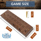 We Games Cribbage Board With Pegs - Cribbage Set Of Playing Cards & 9 Metal Pegs - Fun Family Game Night - Travel Cribbage Board, Walnut Stained