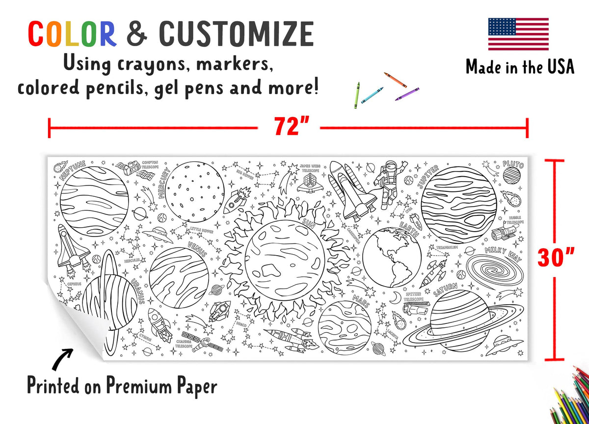 Tiny Expressions Giant Coloring Poster For Kids - Rolled, No Creases 3 ...