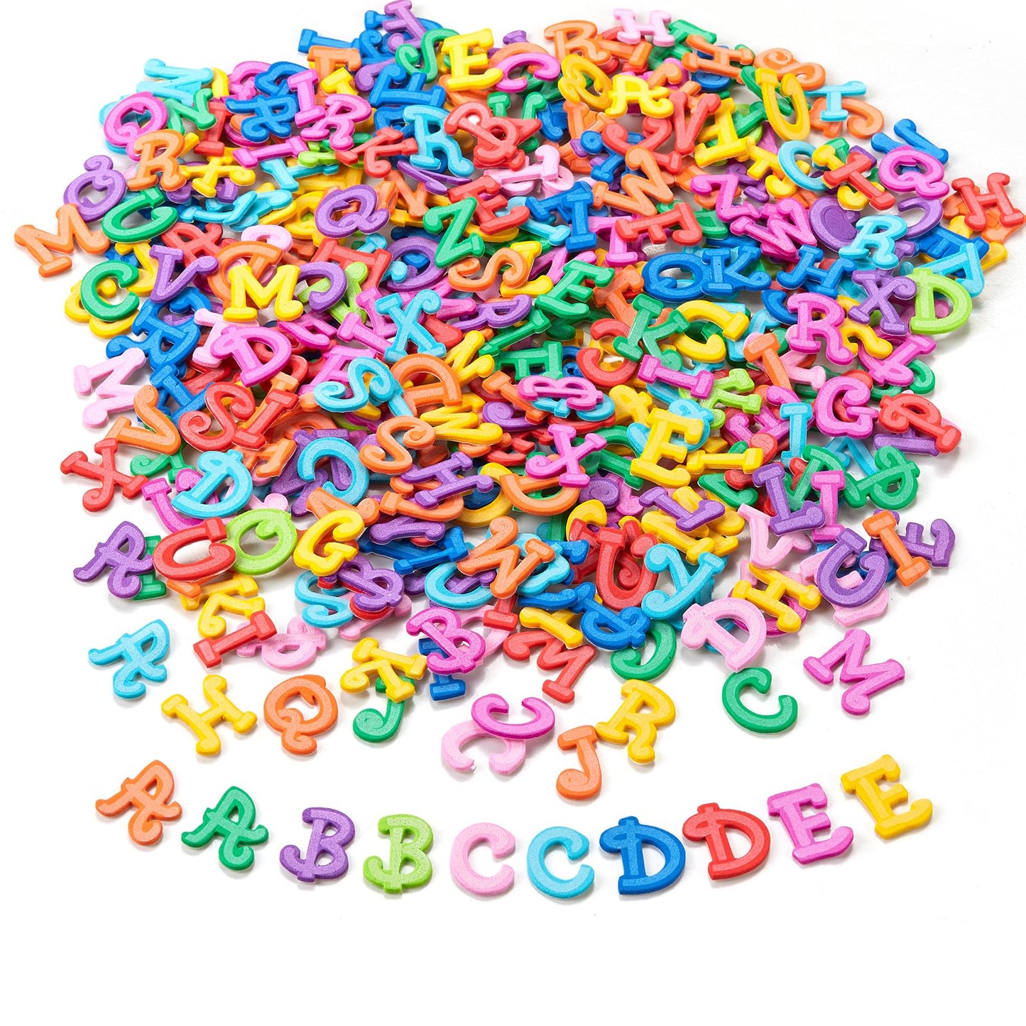 Foam Letter Stickers, Colorful self -Adhesive Puffy Alphabet Shapes Materials, A-Z for Crafts and Teaching (1044pcs 1INCH)