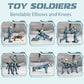HAPTIME Army Men Action Figures with   Toy Soldiers for Boys  Plastic Army Toys for Boys 6-8  Birthday Gift for Military Collectors (6Pcs Blue)