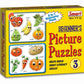 Smart Fruits And Vegetables Puzzle , 4 Set Of Picture Puzzles With 2 Board, Multicolor