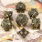 DND dice Set Metal dice Dungeons and Dragons dice RPG dice (Bronze)