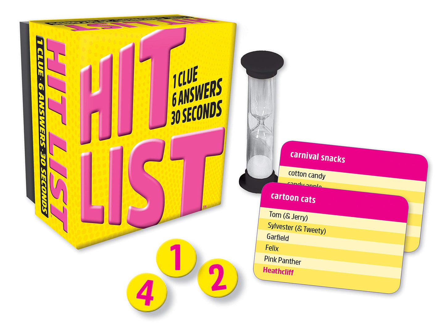 Gamewright - Hit List - 1 Clue, 6 Answers, 30 Seconds, Yellow