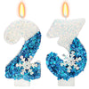 Snow Themed Birthday Candles, Birthday Candle for Party Supplies, Winter Birthday Party Supplies, 2.76 inch Number 23 Candle Cak