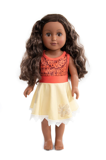 Little Adventures Twirl Princess Doll Dress (Island) - Doll Not Included - Machine Washable Child Pretend Play And Party Doll Cl