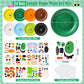 Funnymoom 24 Pcs Arts and Crafts for Kids, Thanksgiving Plate Craft Kits Turkey Arts Craft Christmas DIY Plate Kit for Fall Autu
