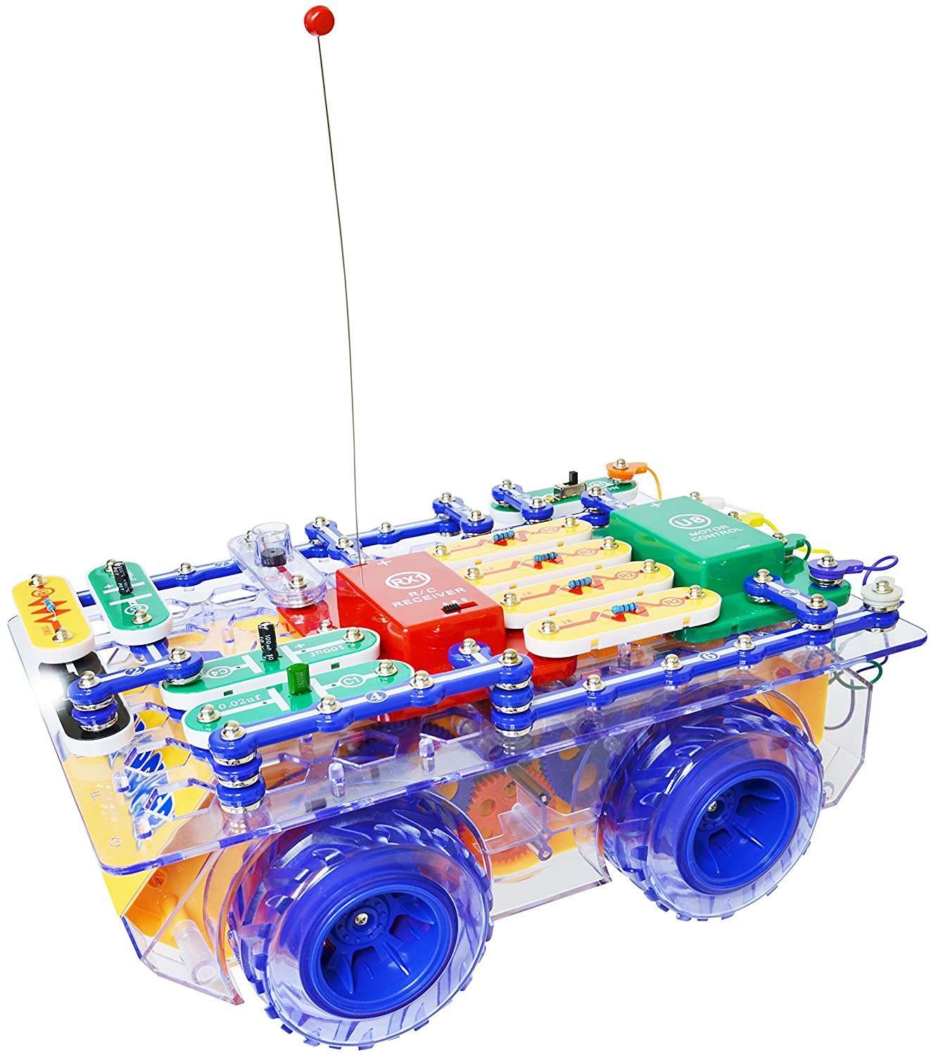 Snap Circuits R/C Snap Rover Electronics Discovery Kit - SCROV-10, Black, Cardboard, STEM Learning Toy